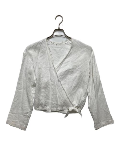 Plage（プラージュ）Plage (プラージュ) Linen カシュクール lace Blouse / リネン カシュクール レース ブラウス ホワイト サイズ:FREEの古着・服飾アイテム