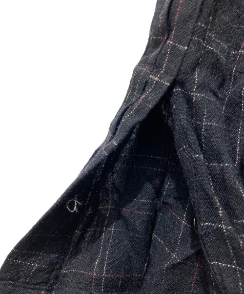 Saint Laurent Paris（サンローランパリ）Saint Laurent Paris (サンローランパリ) レーヨンチェックシャツ ネイビー サイズ:37の古着・服飾アイテム