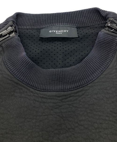 GIVENCHY（ジバンシィ）GIVENCHY (ジバンシィ) ショルダージップレイヤードスウェット ブラック サイズ:Sの古着・服飾アイテム