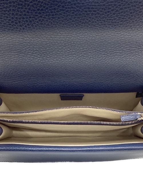 GUCCI（グッチ）GUCCI (グッチ) ミディアムチェーンショルダーバッグ ネイビーの古着・服飾アイテム
