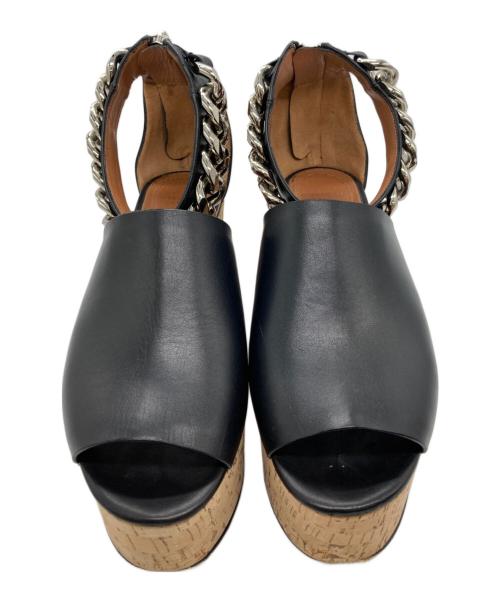 GIVENCHY（ジバンシィ）GIVENCHY (ジバンシィ) チェーンアンクルサンダル ブラック サイズ:36の古着・服飾アイテム