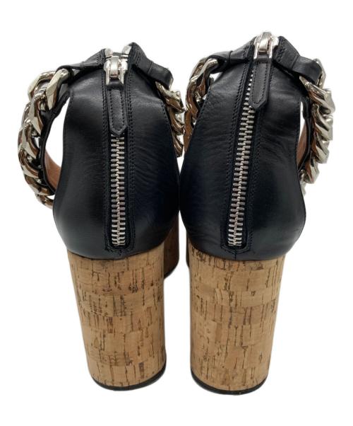 GIVENCHY（ジバンシィ）GIVENCHY (ジバンシィ) チェーンアンクルサンダル ブラック サイズ:36の古着・服飾アイテム