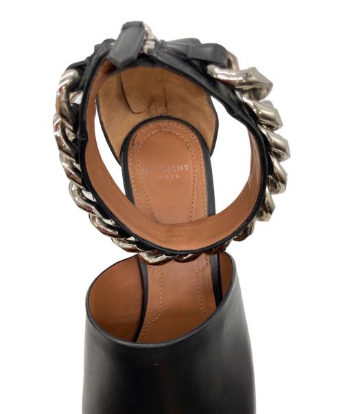 GIVENCHY（ジバンシィ）GIVENCHY (ジバンシィ) チェーンアンクルサンダル ブラック サイズ:36の古着・服飾アイテム