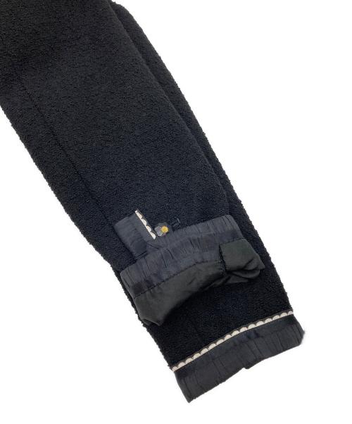 CHANEL（シャネル）CHANEL (シャネル) 袖ココボタンウールツイードジャケット ブラック サイズ:40の古着・服飾アイテム