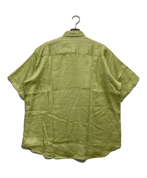 PAPAS（パパス）PAPAS (パパス) 半袖BDリネンシャツ 黄緑 サイズ:LLの古着・服飾アイテム