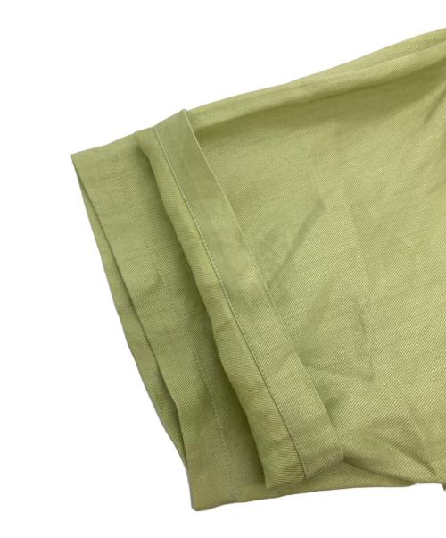 PAPAS（パパス）PAPAS (パパス) 半袖BDリネンシャツ 黄緑 サイズ:LLの古着・服飾アイテム