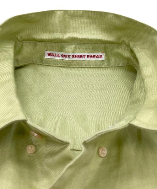 PAPAS（パパス）PAPAS (パパス) 半袖BDリネンシャツ 黄緑 サイズ:LLの古着・服飾アイテム