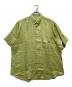 PAPAS（パパス）の古着「半袖BDリネンシャツ」｜黄緑