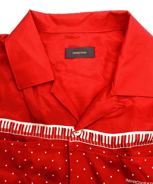 UNDERCOVER（アンダーカバー）UNDERCOVER (アンダーカバー) オープンカラーシャツ レッド サイズ:3の古着・服飾アイテム