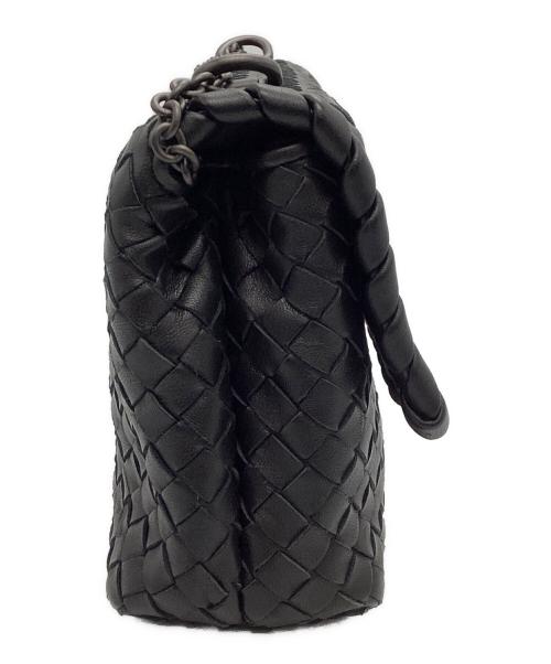 BOTTEGA VENETA（ボッテガベネタ）BOTTEGA VENETA (ボッテガベネタ) イントレチャート ショルダーバッグ ブラックの古着・服飾アイテム