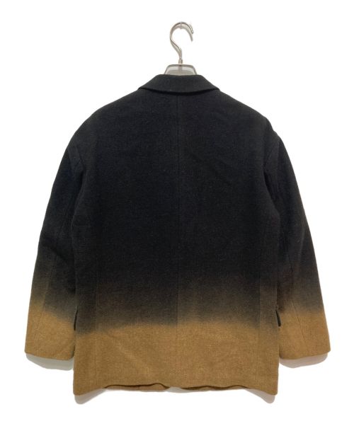 ISSEY MIYAKE（イッセイミヤケ）ISSEY MIYAKE (イッセイミヤケ) Harris Tweed (ハリスツイード) 3Bウールグラデーションジャケット ブラック×ブラウン サイズ:1の古着・服飾アイテム