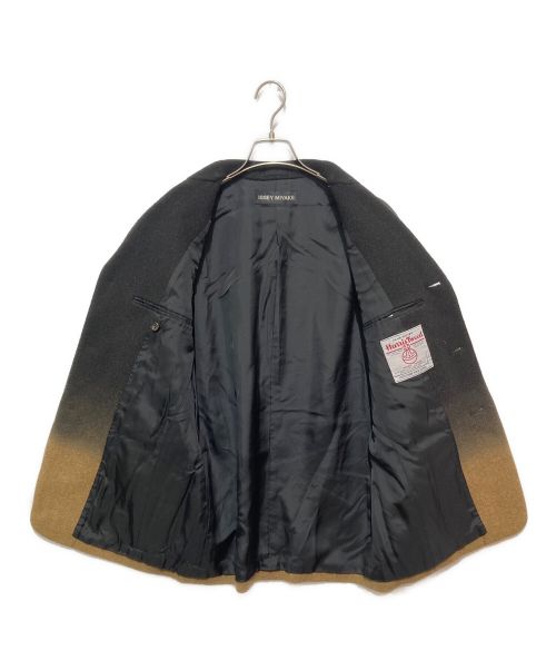 ISSEY MIYAKE（イッセイミヤケ）ISSEY MIYAKE (イッセイミヤケ) Harris Tweed (ハリスツイード) 3Bウールグラデーションジャケット ブラック×ブラウン サイズ:1の古着・服飾アイテム