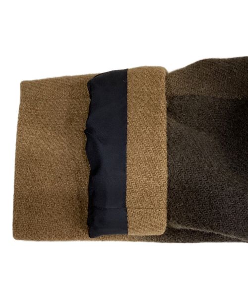 ISSEY MIYAKE（イッセイミヤケ）ISSEY MIYAKE (イッセイミヤケ) Harris Tweed (ハリスツイード) 3Bウールグラデーションジャケット ブラック×ブラウン サイズ:1の古着・服飾アイテム