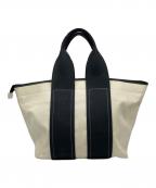 HUNTERハンター）の古着「リファインドスティッチキャンバストートバッグ」｜アイボリー×ブラック