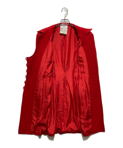 CHANEL（シャネル）CHANEL (シャネル) ビンテージココボタンラウンドカラーコート レッド サイズ:38の古着・服飾アイテム