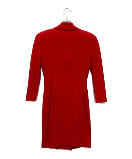 CHANEL（シャネル）CHANEL (シャネル) ビンテージココボタンラウンドカラーコート レッド サイズ:38の古着・服飾アイテム