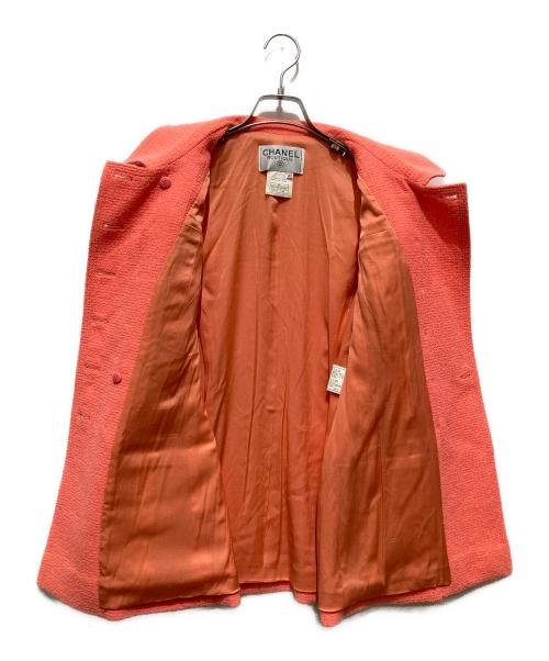 CHANEL（シャネル）CHANEL (シャネル) 97Pココボタンツイードセットアップ ピンク サイズ:42の古着・服飾アイテム