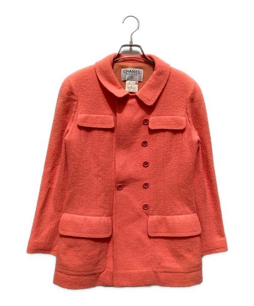 CHANEL（シャネル）CHANEL (シャネル) 97Pココボタンツイードセットアップ ピンク サイズ:42の古着・服飾アイテム
