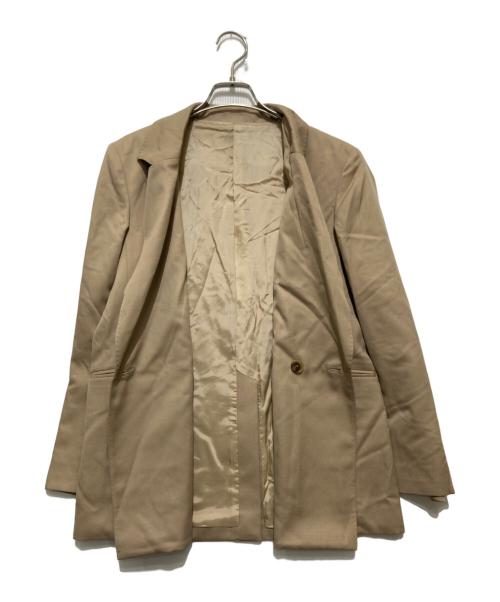 MACPHEE（マカフィー）MACPHEE (マカフィー) ウールギャバジンダブルブレストジャケット ベージュ サイズ:Sの古着・服飾アイテム