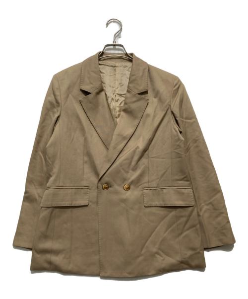 MACPHEE（マカフィー）MACPHEE (マカフィー) ウールギャバジンダブルブレストジャケット ベージュ サイズ:Sの古着・服飾アイテム