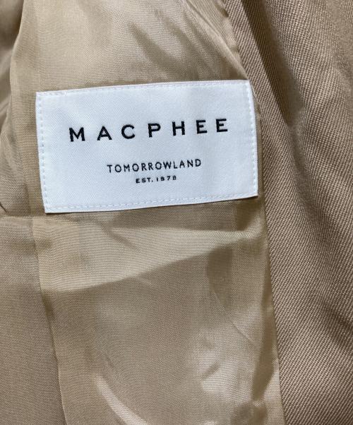 MACPHEE（マカフィー）MACPHEE (マカフィー) ウールギャバジンダブルブレストジャケット ベージュ サイズ:Sの古着・服飾アイテム