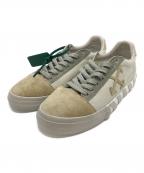 OFFWHITEオフホワイト）の古着「VULC SNEAKER アロー ローカットスニーカー」｜ベージュ×カーキ