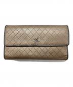 CHANELシャネル）の古着「財布」｜ベージュ×グレー