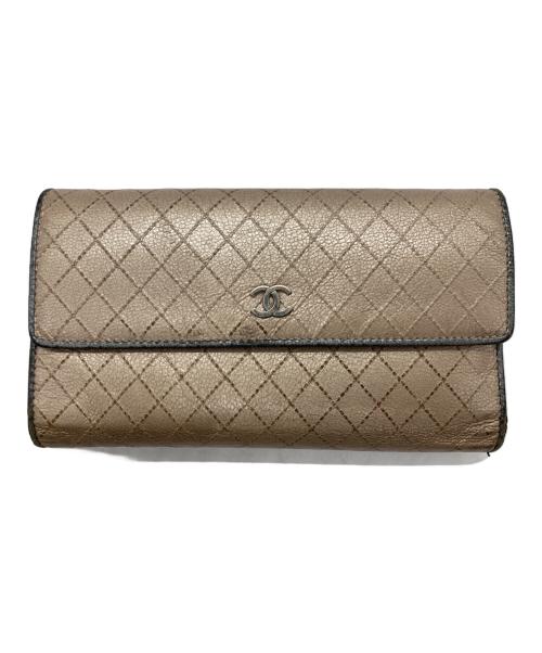 CHANEL（シャネル）CHANEL (シャネル) 財布 ベージュ×グレーの古着・服飾アイテム