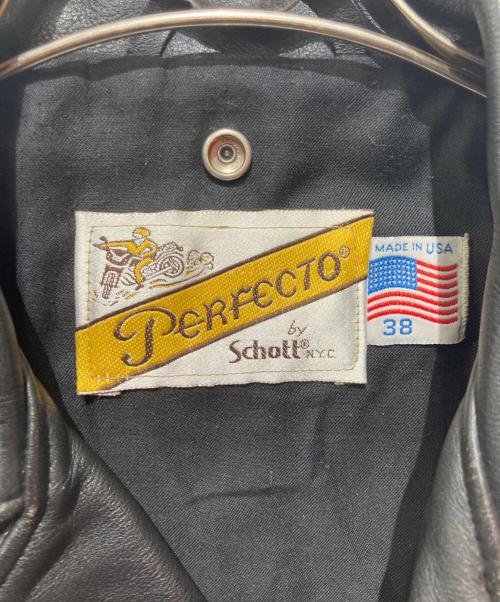 Schott（ショット）Schott (ショット) ダブルライダースジャケット ブラック サイズ:Mの古着・服飾アイテム