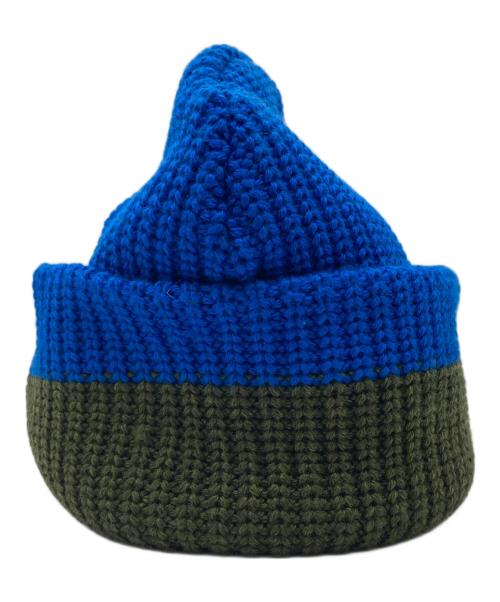missoni（ミッソーニ）missoni (ミッソーニ) ニット帽 ブルーの古着・服飾アイテム