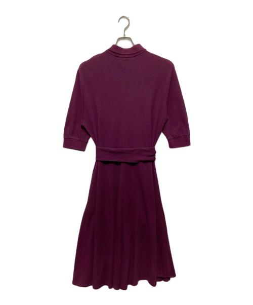 LACOSTE（ラコステ）LACOSTE (ラコステ) 鹿の子 ポロシャツワンピース ボルドー サイズ:38の古着・服飾アイテム