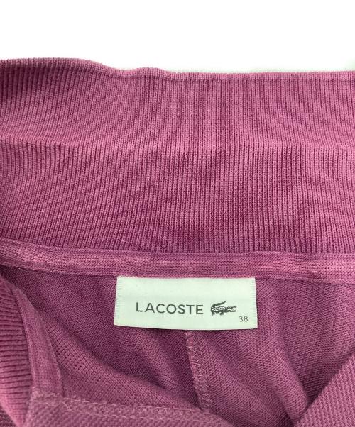 LACOSTE（ラコステ）LACOSTE (ラコステ) 鹿の子 ポロシャツワンピース ボルドー サイズ:38の古着・服飾アイテム