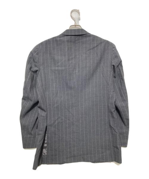 BEAMS F（ビームスエフ）BEAMS F (ビームスエフ) PENCIL STRIPE 3BUTTONS SUITS ペンシル ストライプ 3ボタン セットアップスーツ グレー サイズ:XLの古着・服飾アイテム