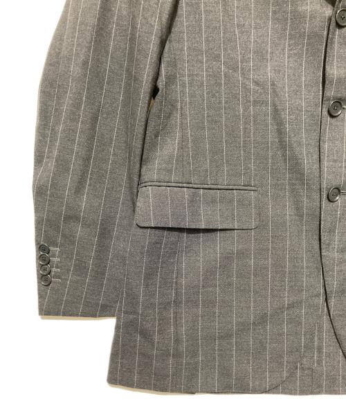 BEAMS F（ビームスエフ）BEAMS F (ビームスエフ) PENCIL STRIPE 3BUTTONS SUITS ペンシル ストライプ 3ボタン セットアップスーツ グレー サイズ:XLの古着・服飾アイテム