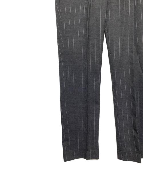 BEAMS F（ビームスエフ）BEAMS F (ビームスエフ) PENCIL STRIPE 3BUTTONS SUITS ペンシル ストライプ 3ボタン セットアップスーツ グレー サイズ:XLの古着・服飾アイテム