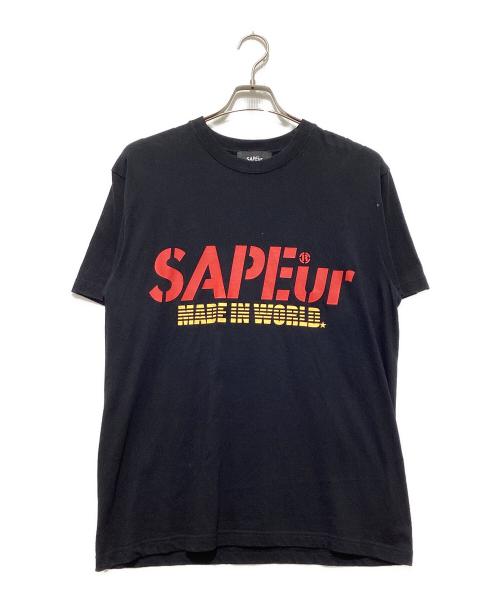 SAPEur（サプール）SAPEur (サプール) MADE IN WORLD (メイドインワールド) 半袖カットソー ブラック サイズ:Mの古着・服飾アイテム
