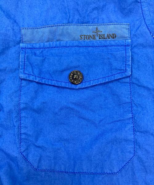 STONE ISLAND（ストーンアイランド）STONE ISLAND (ストーンアイランド) S/S Militaly Shirt/半袖シャツ ブルー サイズ:Ｍの古着・服飾アイテム