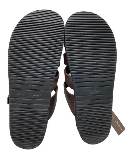 organic handloom（オーガニックハンドルーム）organic handloom (オーガニックハンドルーム) レザーサンダル① ブラウン サイズ:27の古着・服飾アイテム