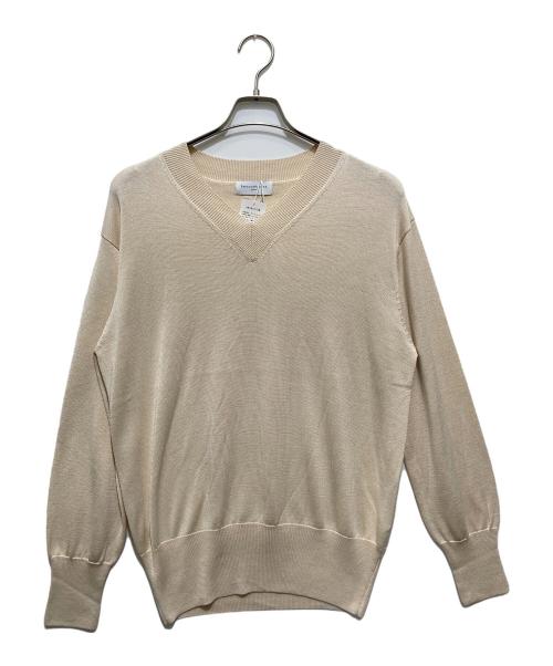 rencontrant（レンコントラント）rencontrant (レンコントラント) シルクニット アイボリー サイズ:Lの古着・服飾アイテム