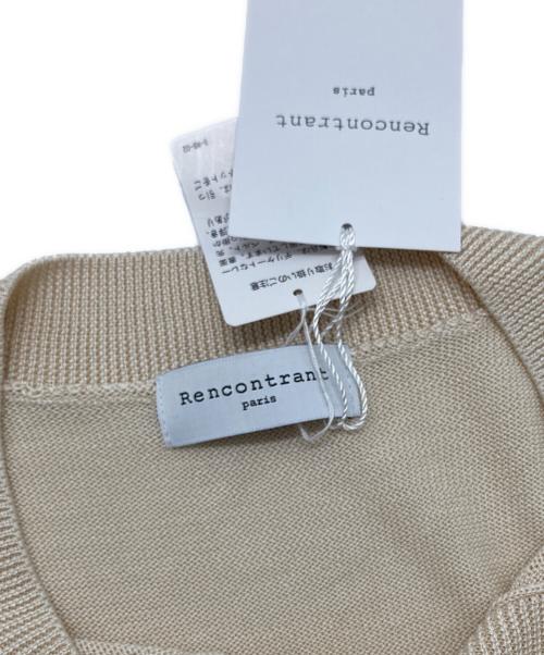 rencontrant（レンコントラント）rencontrant (レンコントラント) シルクニット アイボリー サイズ:Lの古着・服飾アイテム