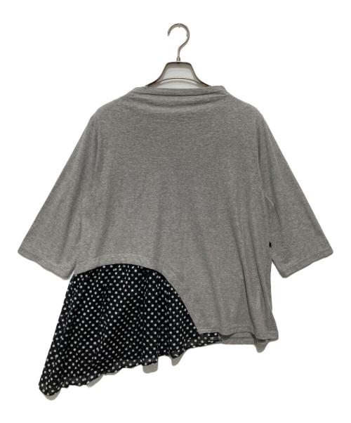 慈雨（ジウ）慈雨 (ジウ) ドッキングカットソー / 切替カットソー グレー サイズ:40の古着・服飾アイテム