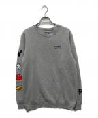 PEARLY GATES×DISNEYパーリーゲイツ×ディズニー）の古着「ロゴ刺繍スウェット」｜グレー