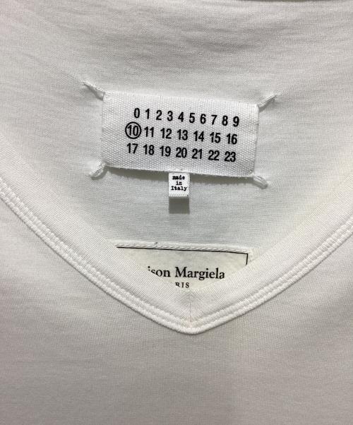 Maison Margiela（メゾンマルジェラ）Maison Margiela (メゾンマルジェラ) Ron Herman (ロンハーマン) 19SS Limited Edition 10th Anniversary VネックS/Sカットソー ホワイト サイズ:48の古着・服飾アイテム