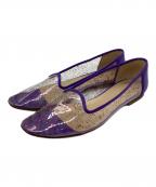 MARYAM NASSIR ZADEHマリアムナッシアーザデー）の古着「ラメフラットシューズ パンプス」｜パープル