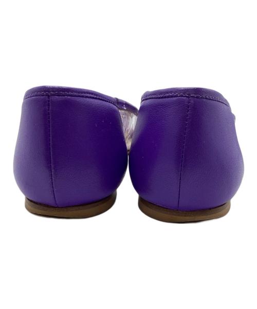 MARYAM NASSIR ZADEH（マリアムナッシアーザデー）MARYAM NASSIR ZADEH (マリアムナッシアーザデー) ラメフラットシューズ パンプス パープル サイズ:37の古着・服飾アイテム