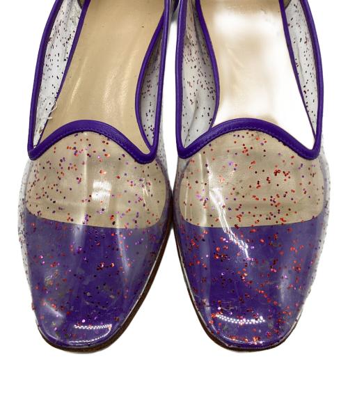 MARYAM NASSIR ZADEH（マリアムナッシアーザデー）MARYAM NASSIR ZADEH (マリアムナッシアーザデー) ラメフラットシューズ パンプス パープル サイズ:37の古着・服飾アイテム