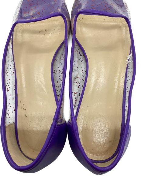 MARYAM NASSIR ZADEH（マリアムナッシアーザデー）MARYAM NASSIR ZADEH (マリアムナッシアーザデー) ラメフラットシューズ パンプス パープル サイズ:37の古着・服飾アイテム