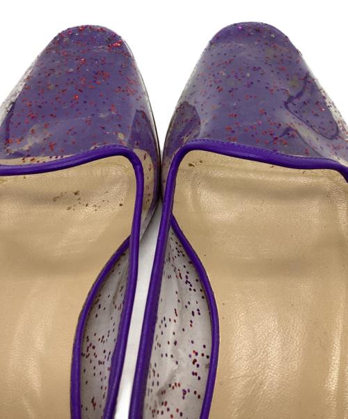 MARYAM NASSIR ZADEH（マリアムナッシアーザデー）MARYAM NASSIR ZADEH (マリアムナッシアーザデー) ラメフラットシューズ パンプス パープル サイズ:37の古着・服飾アイテム
