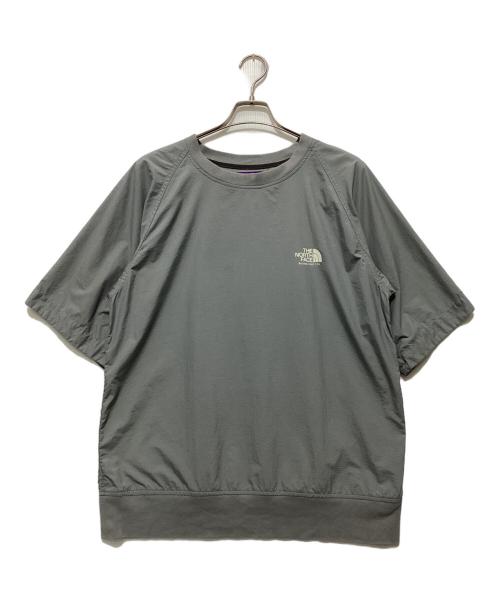 THE NORTHFACE PURPLELABEL（ザ・ノースフェイス パープルレーベル）THE NORTHFACE PURPLELABEL (ザ・ノースフェイス パープルレーベル) H/S Crew Neck Tee ナイロン クルーネックTシャツ グレー サイズ:Lの古着・服飾アイテム