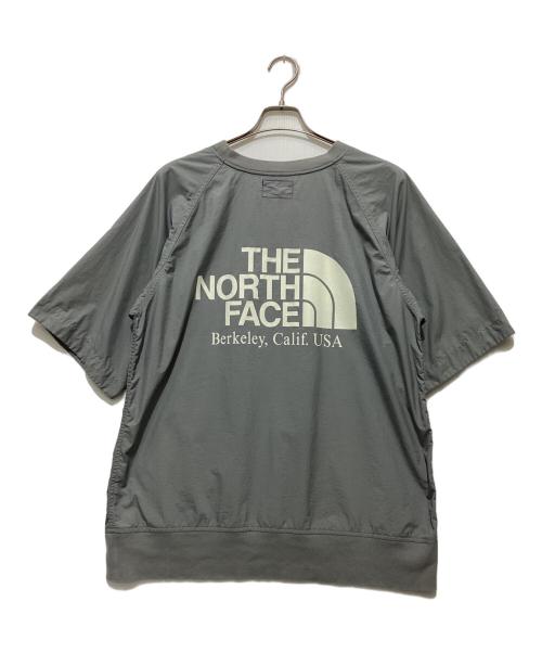 THE NORTHFACE PURPLELABEL（ザ・ノースフェイス パープルレーベル）THE NORTHFACE PURPLELABEL (ザ・ノースフェイス パープルレーベル) H/S Crew Neck Tee ナイロン クルーネックTシャツ グレー サイズ:Lの古着・服飾アイテム